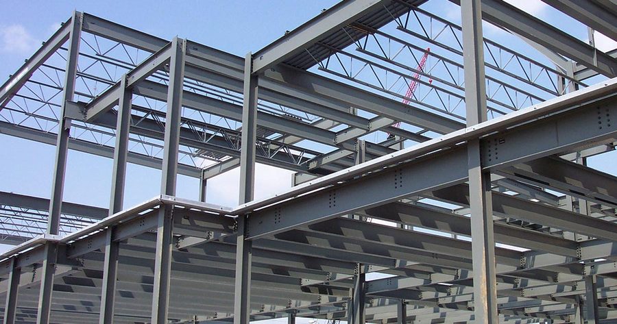Structural steel beams and columns fabrication